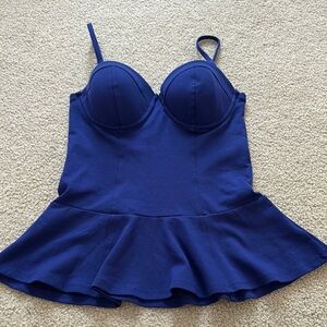 Nicki Minaj Blue Peplum Top